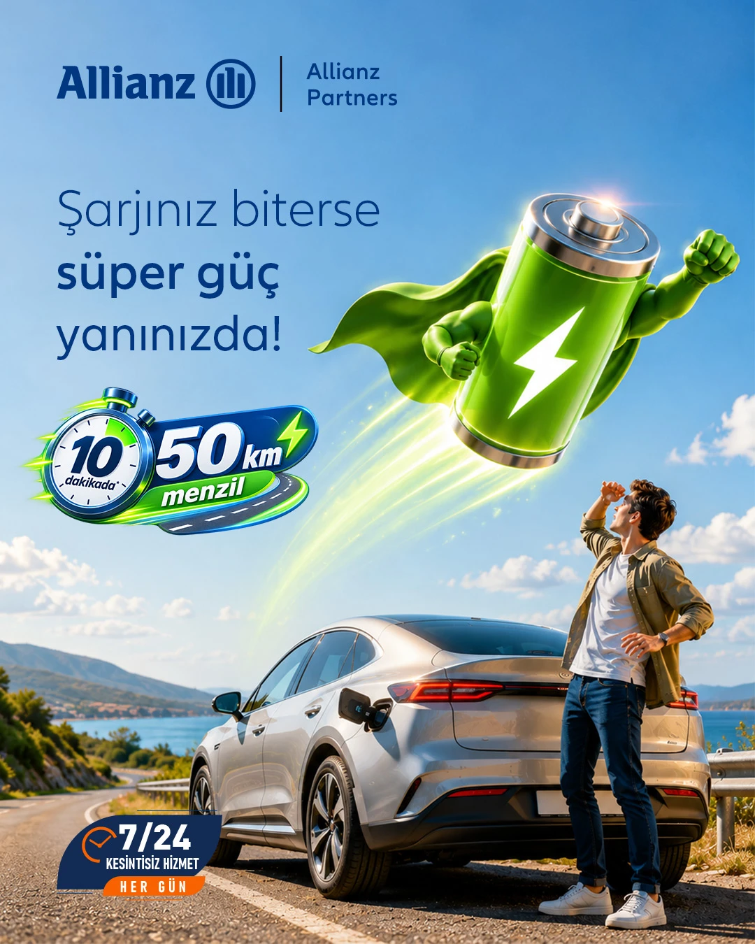 Elektrikli araç yol yardım